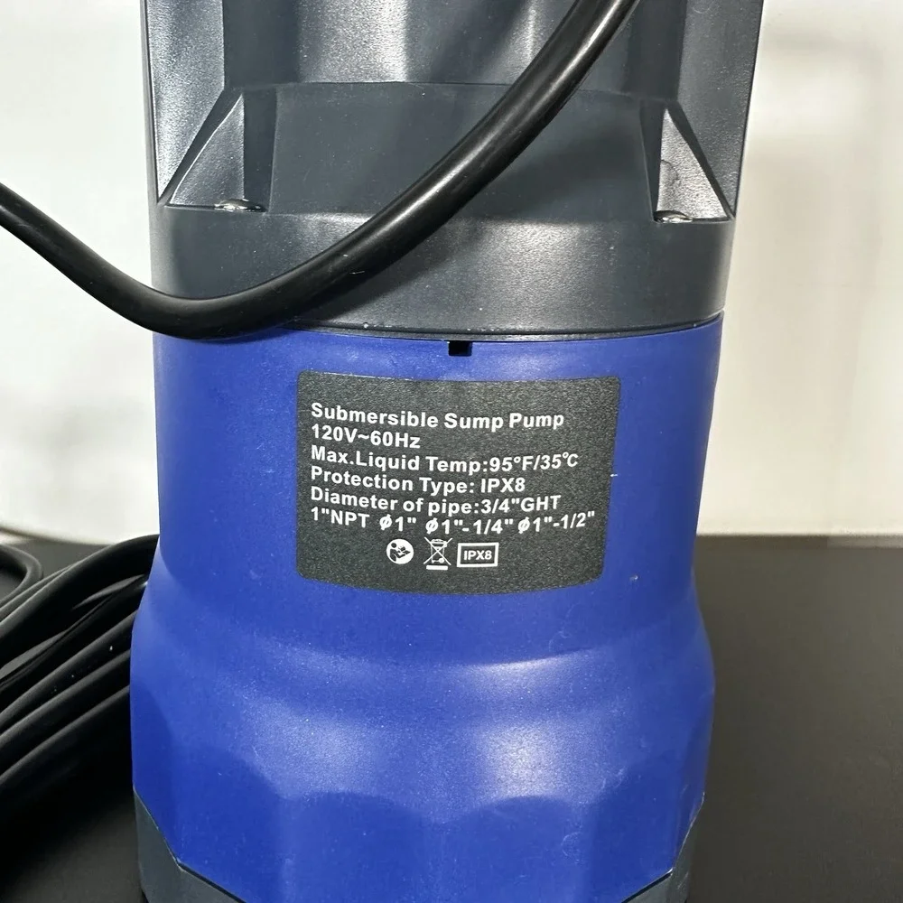 3/4 HP Submersible Sump Pump 3500 GPH Portable Water Transfer Tool